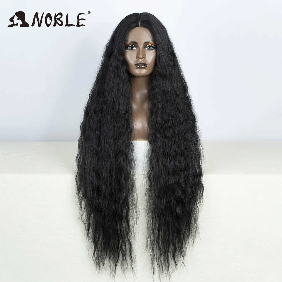 Noble Cosplay Synthetic Lace Wigs For Black Women Long Curly Hair 42 Inch Cosplay Blonde Ombre Lace Front Wig Synthetic Wig