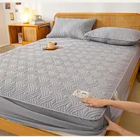 Dreamreal Cotton Thick Quilted Mattress Cover 2 Pattern Anti-bacterial Anti-mite Mattress Protector Topper Pad Soft Fitted Sheet 2