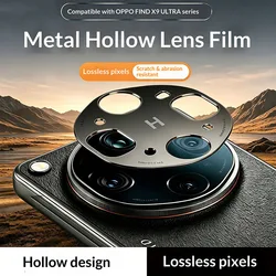 Premium Aluminum Rear Camera Lens Protectors - Sleek Hollow Ring Design - OPPO Find X9 Ultra (Black)