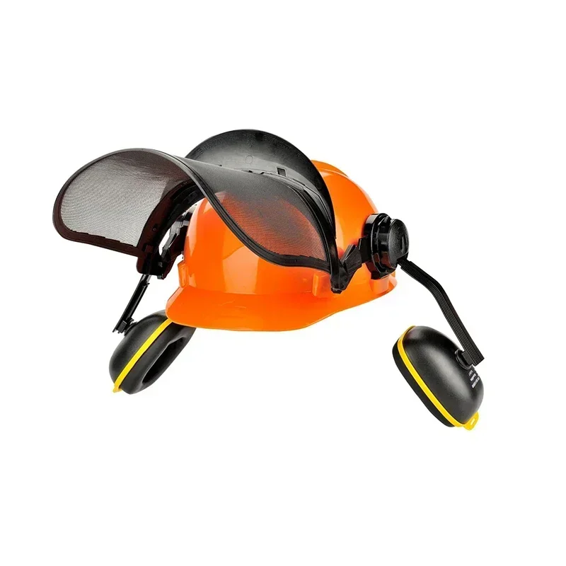 180 Degrees Adjustable Helmet Outdoor Garden Hat Splash Proof Full Face Mesh Forestry Metal Visor Grass Trimmer Protective 2