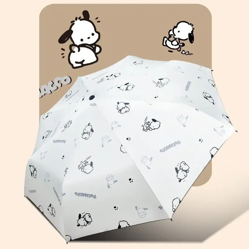 

New Sanrio Pochacco animation peripheral cartoon folding umbrella creative kawaii cute sun protection UV parasol gift wholesale