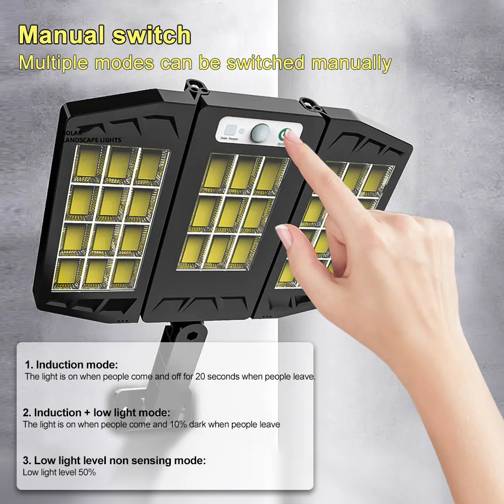 2400mah LED Solar Street Light 384LED  Motion Sensor Outdoor Waterproof Solar Lamp Garden Folding Wall Light with Remote Control qcontrol 3 button modified folding flip remote car key fob 315mhz or 433mhz id46 pcf7941 chip for chevrolet cruze aveo