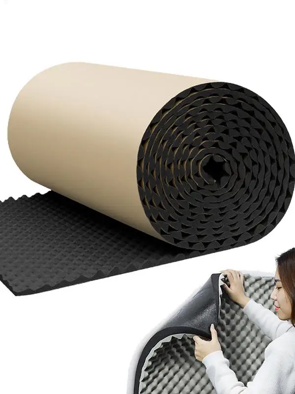 Sound Deadening Material for Cars 2Sizes Adhesive Automotive Sound Dampening Foam Mat Soundproof Deadener Closed Cell Foam