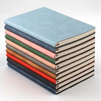 Taccuino in Morbida Pelle PU Effetto Pecora Formato A5 21*14.5cm 160 Pagine Copertina in Pelle Morbida per Ufficio Diario Scrittura Quotidiana Blocco Note Portatile