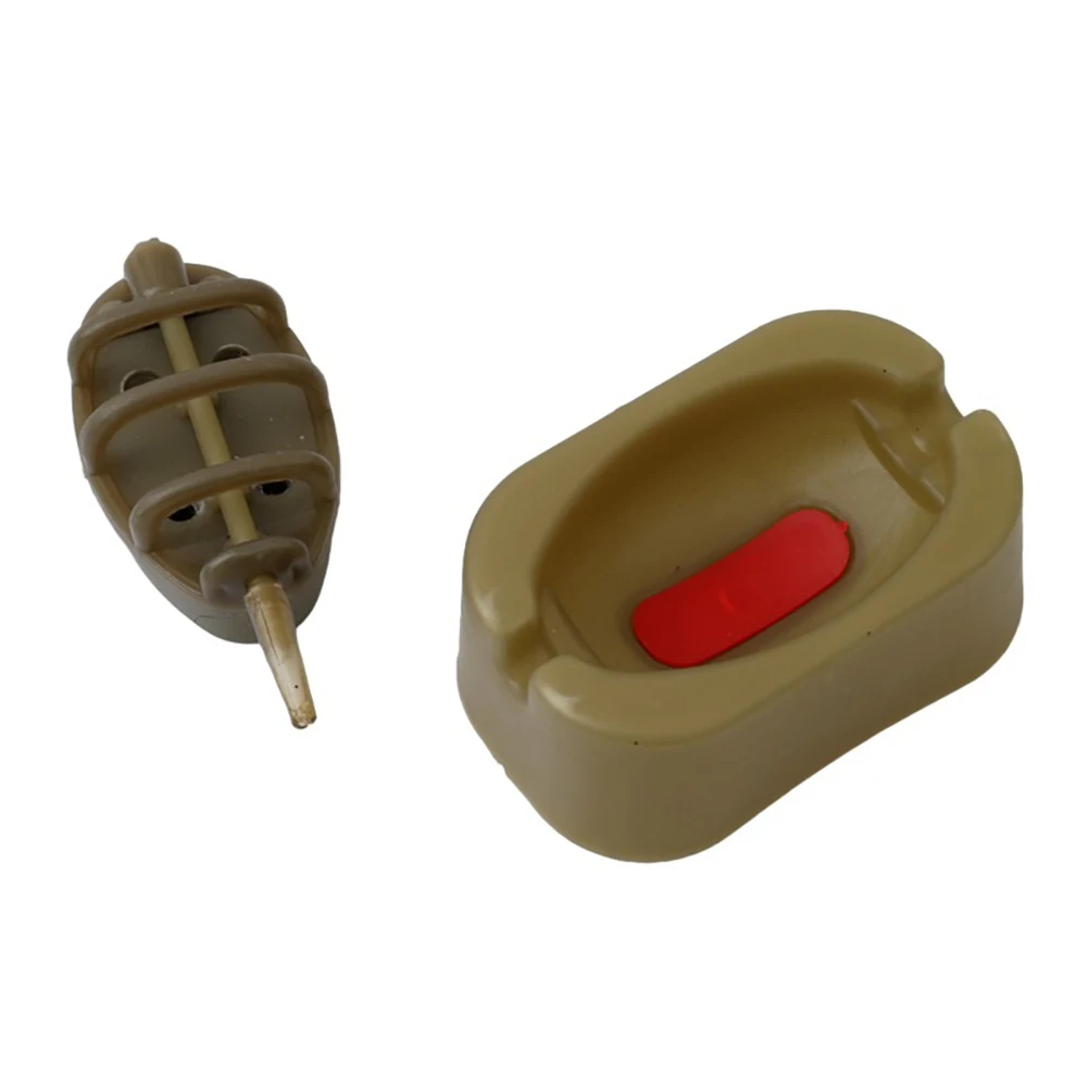 Portable Fishing Bait Holder with Mould Plastic Inline Flat Method Feeder Tools Accessories 4+1 Set Carp Fishing Tackle