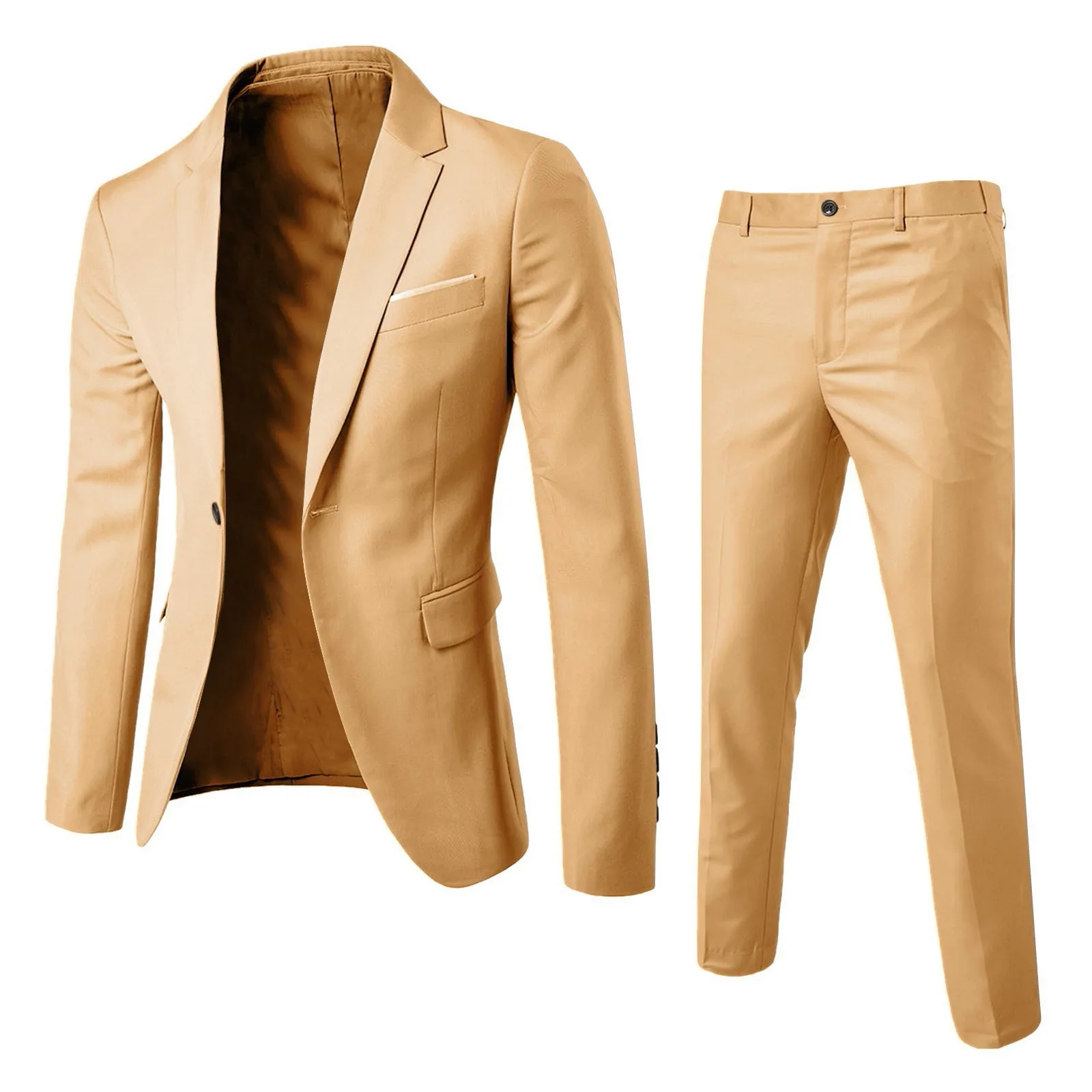 Men 2 Pieces Blazers Sets Wedding Suits Formal Business Jackets Vest Pants Coats
