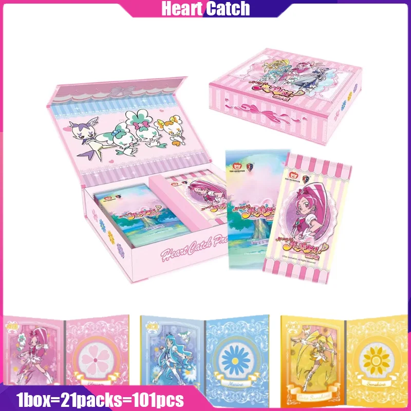 

Heart Catch Cards KABAO 1st Pretty Cure Anime Playing Card Booster Box Toy Mistery Box Board Game Birthday Gift for Boy and Girl