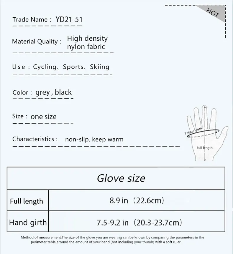 Description Picture 4 of itemFootball Gloves Waterproof Thermal Grip Outfield Cycling Player Bicycle Field Bike Sports Sports Outdoor guantes moto