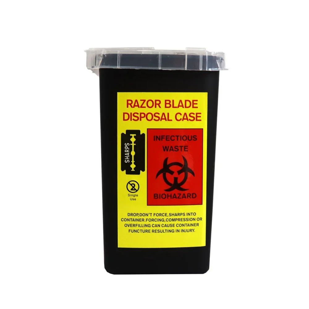 Professional Salon & Barbershop Blade Disposal Container - Secure Razor and Needle Waste Collector