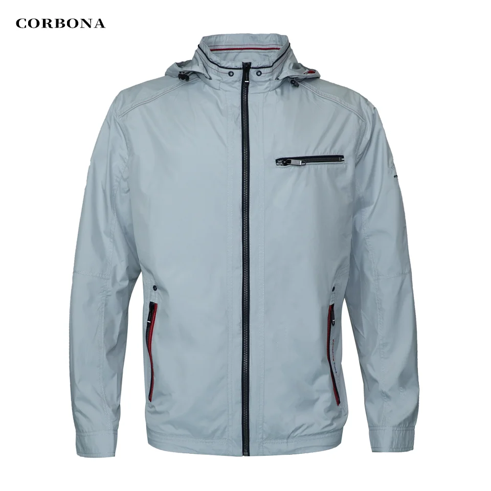 mens fleece jacket CORBONA 2022 New Men Lightweight Jacket Spring Summer Windproof Coat Trip Fashion Casual Outdoor Longsleeve Detachablehat Parka overcoat for men