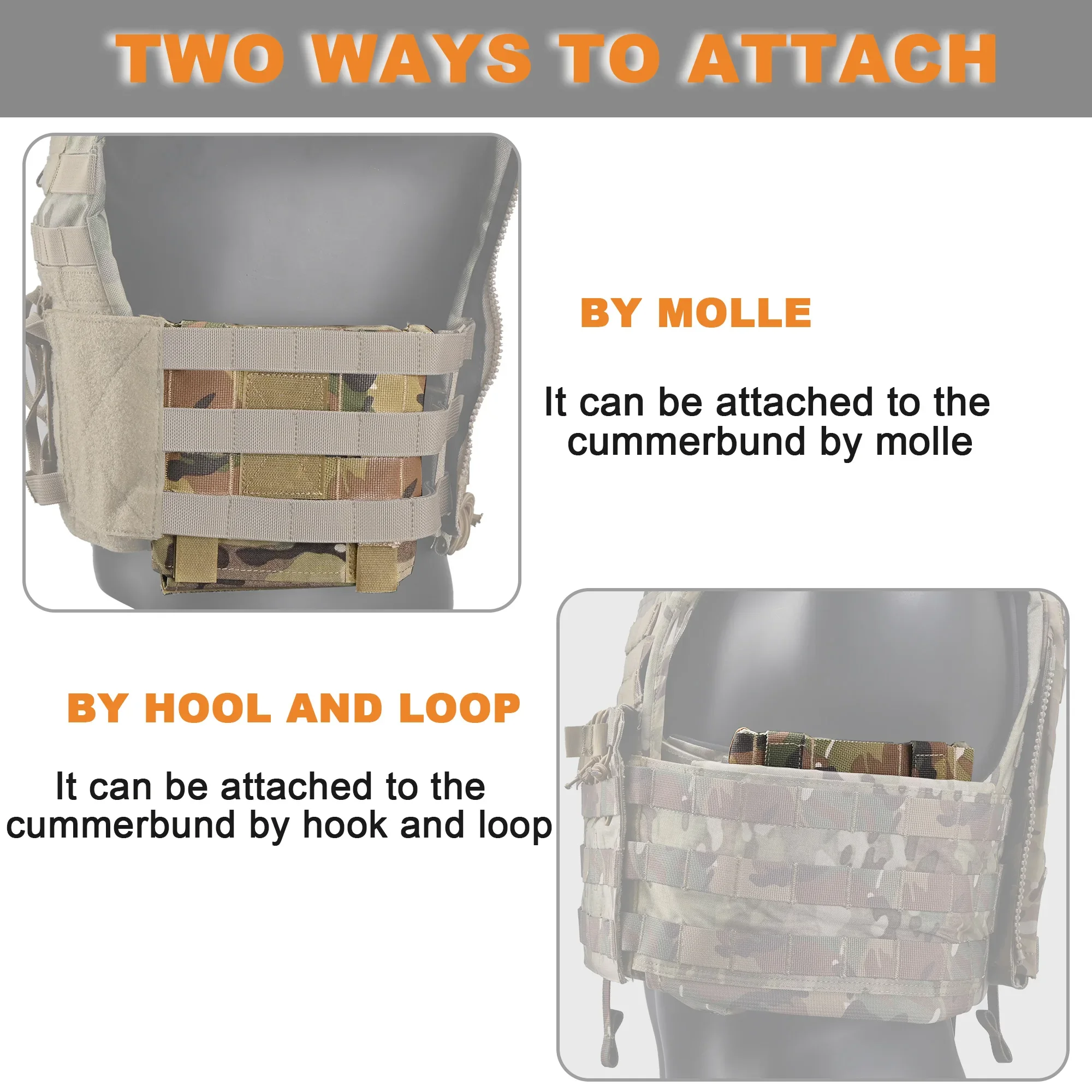 Poche plaque latérale ultralégère 6x6 armure pêche gilet tactique rangement accessoires TMC