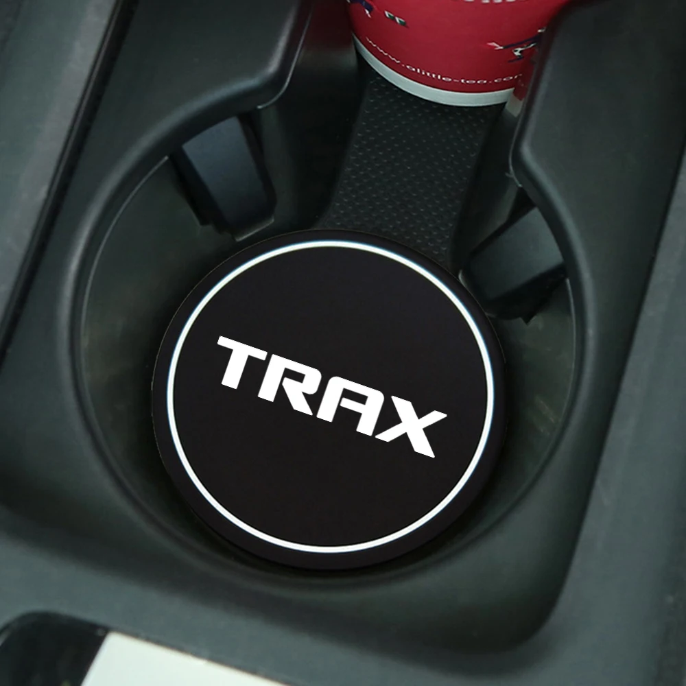 2Pcs Car Coasters Water Cup Slots Non-Slip Mat Waterproof Water Cup Mat Drink Pad Chevrolet Trax Car Styling Accessories