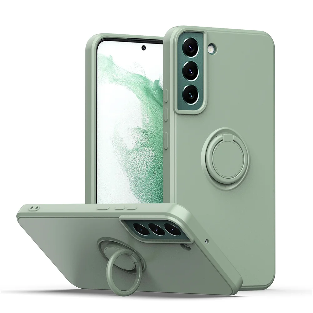 Magnetic Ring Holder Liquid Silicone Phone Case