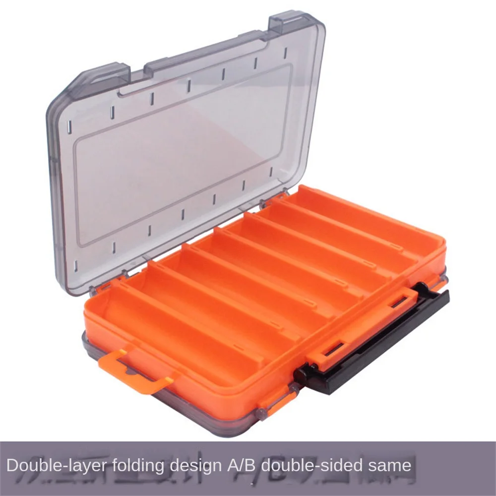 1/2PCS Fishing Tackle Box Lure Storage 14 Compartments Fishing Tackle Boxes  Double Sided Open Case High Strength Fishing Boxes