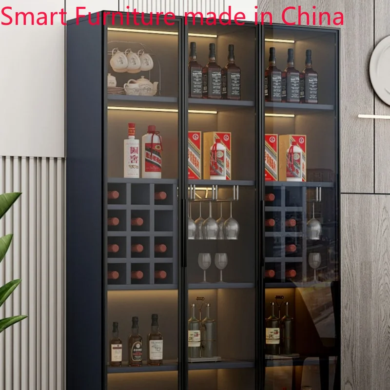 Soggiorno Display Wine Cabinets Simplicity Glass Wall Luxury Wine Cabinets Storage Modern Meuble Vin Bar Furniture Qf50Jg