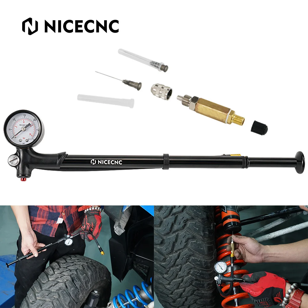 

300 psi Suspension Pump Kit Fork Shock Air Pump Nitrogen Needle Set Motorbike Accessories for ATV UTV Motorcycle Autocar Bike