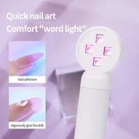 LINMANDA Mini UV Light Lamp Flashlight 12W UV Gel Glue Curing Lamp Handheld USB Rechargeable UV LED Nail Quick Drying Light 2