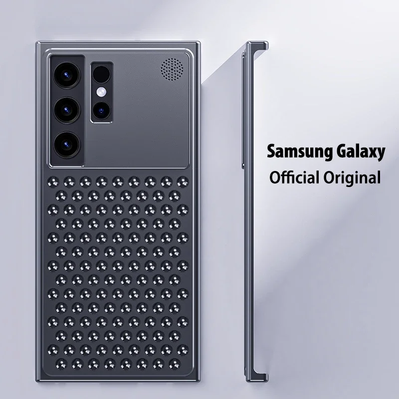 Metal Heat Dissipation Phone Case For Samsung Galaxy S24 Ultra S24 Plus Luxury Fragrance Pure aluminum alloy Cooling Phone Cover