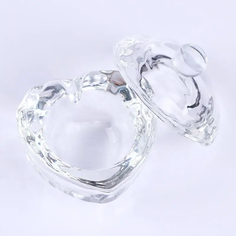 1PC Crystal Glass Acrylic Acrylic Powder Liquid Nail Cup Dappen Dish Lid Bowl Cup Holder Equipment  Nail Tools 6