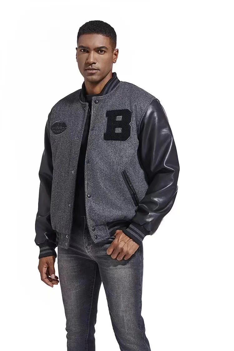 Fashion Men's Baseball Bomber Jackets Autumn Winter Warm Clothing Leather Cotton Coats Outdoor Biker Travel Jacket Trend