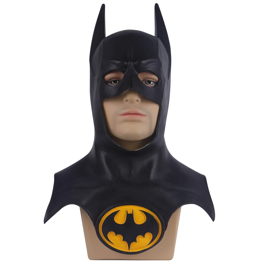 Bat Mask Man's and Woman's Face Masks Latex Full Head Bruce Wayne Mask Props 1989 Version Cosplay Mask Bruce Wayne Bats Man