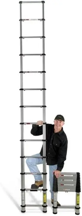 

Telesteps 1800EP Automatic Telescoping Ladder, Patented One-Touch Release, OSHA Compliant, 14.5 ft Extended Height