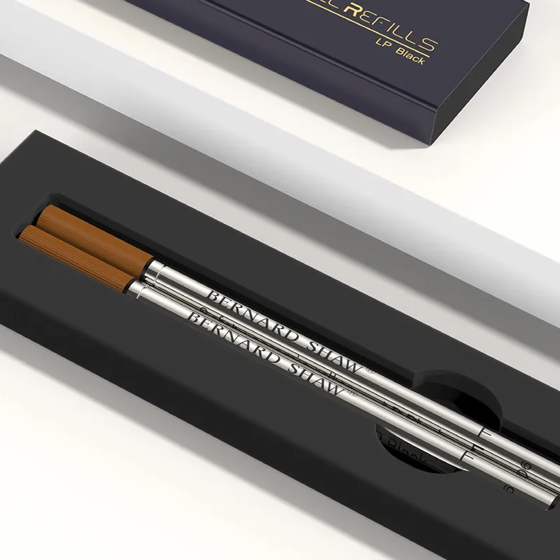 버나드 쇼 블랙 만년필 리필 잉크 카트리지 - 0.6mm 방수, 속건성, 변색 방지 교체용 잉크