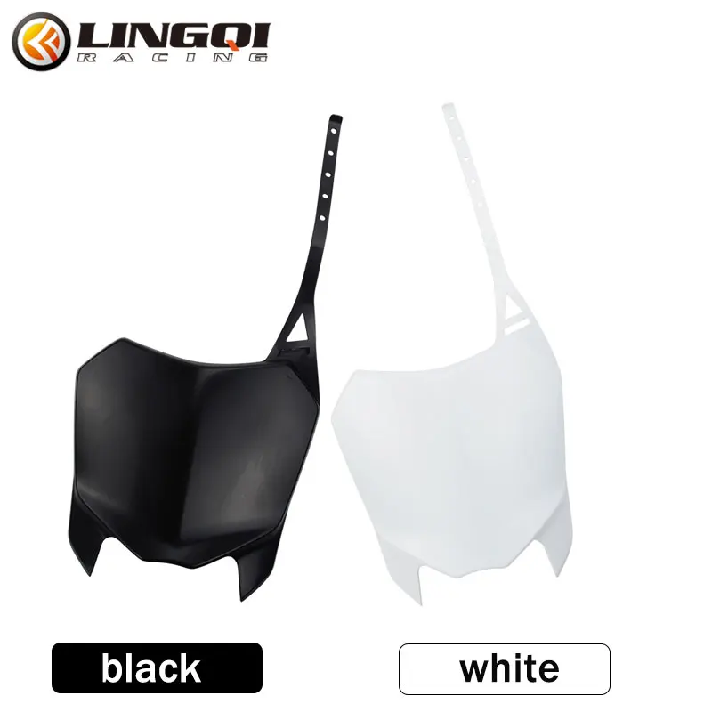 LINGQI RACING Motorcycle CRF 110 125 Plastic Front Number Plate For CRF110 CRF125 Racing Off Road Pit Dirt Bike motorcycle accessories
