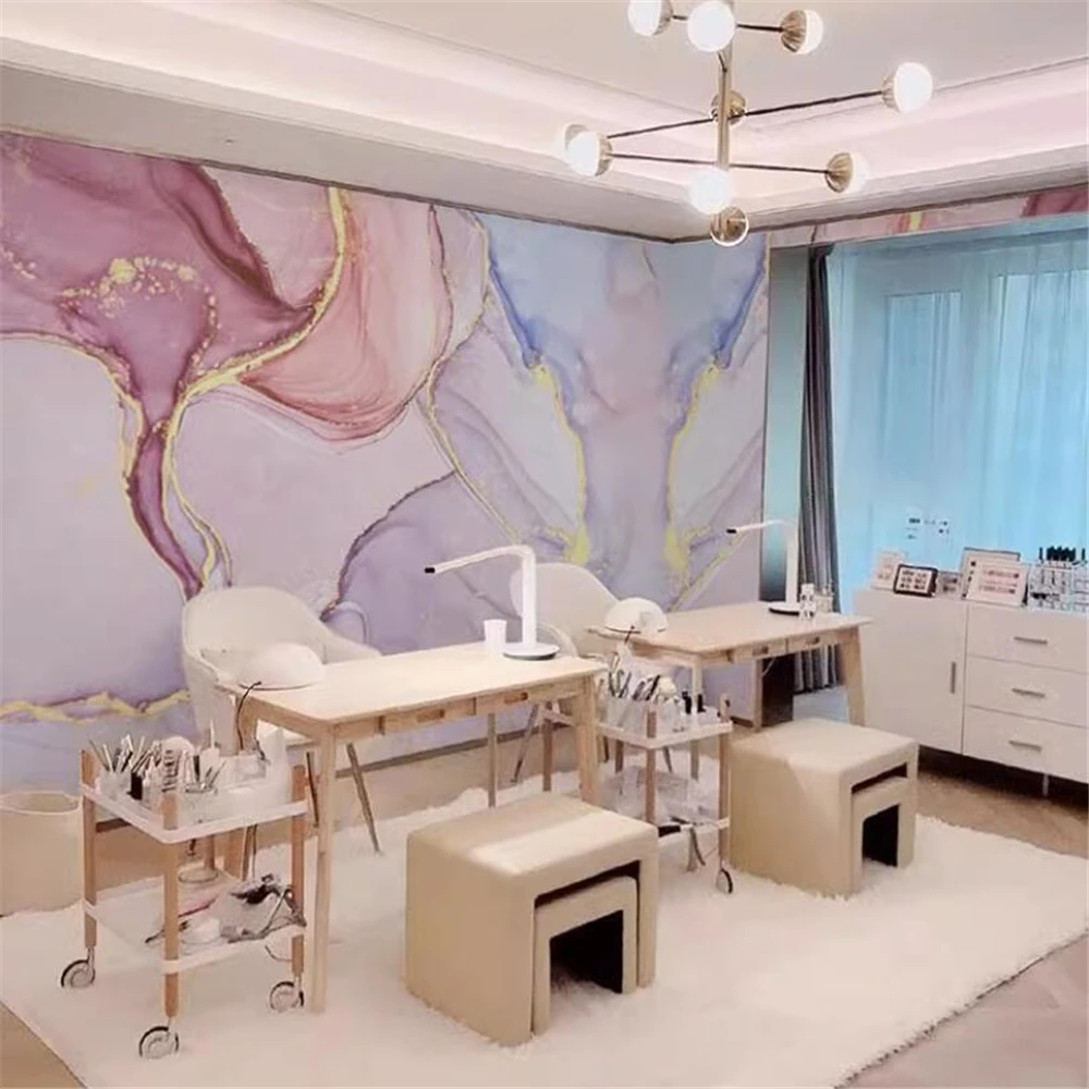 Papel de Parede de Mármore Rosa Nórdico Personalizado Mural Minimalista Moderno Sala de Estar Salão Parede de Fundo Loja de Vestidos de Noiva