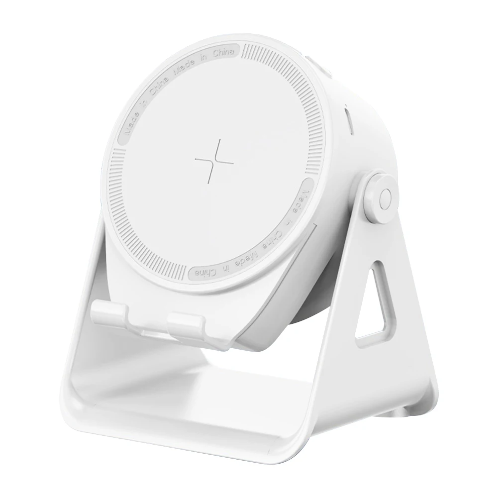 Haut-parleur à Induction 3 en 1 avec support pour téléphone, haut-parleur Audio intelligent, haut-parleur sans fil pliable et Rechargeable pour téléphone portable universel