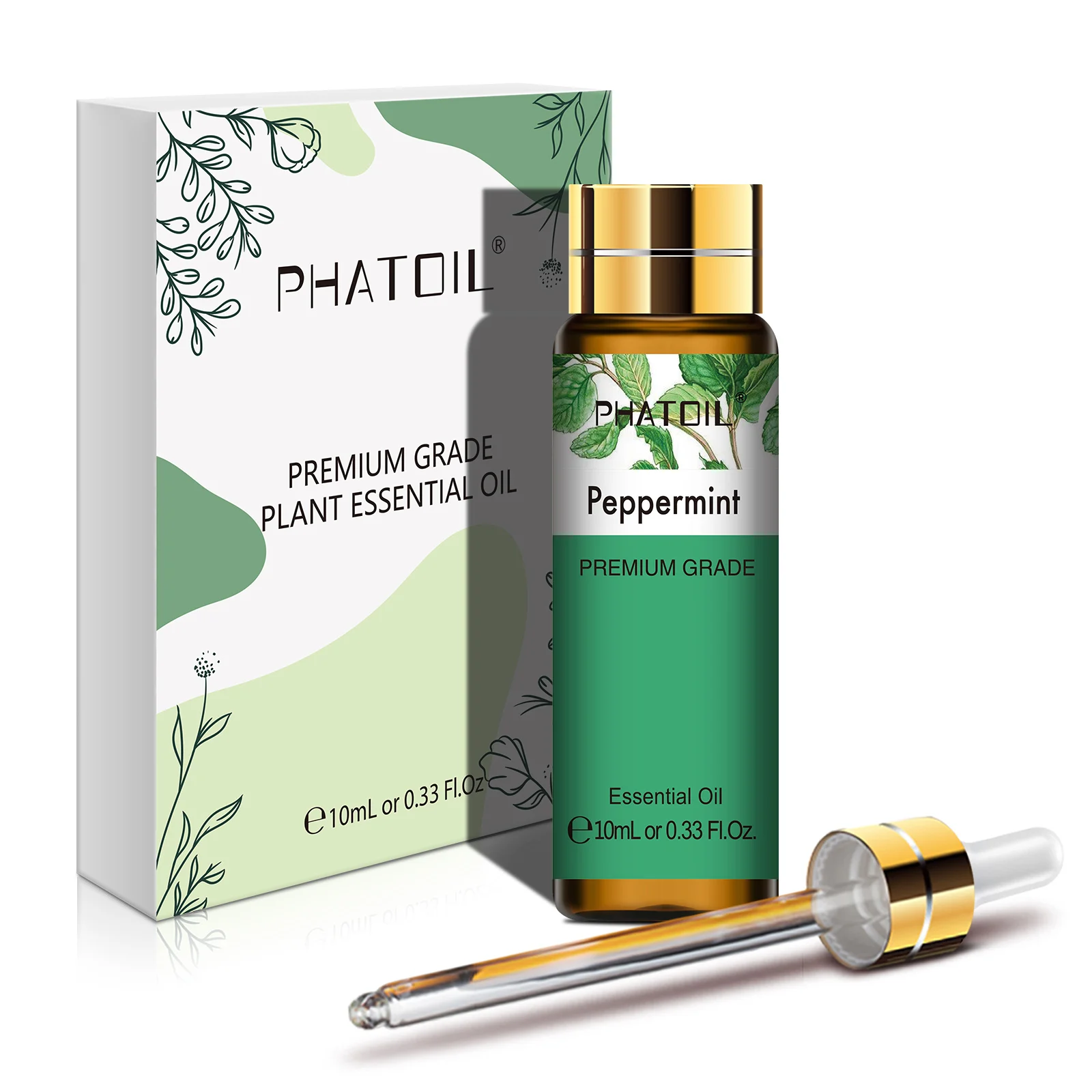 PHATOIL 1 pièces 10ml/30ml/100ml huile essentielle de menthe poivrée naturelle pour aromathérapie