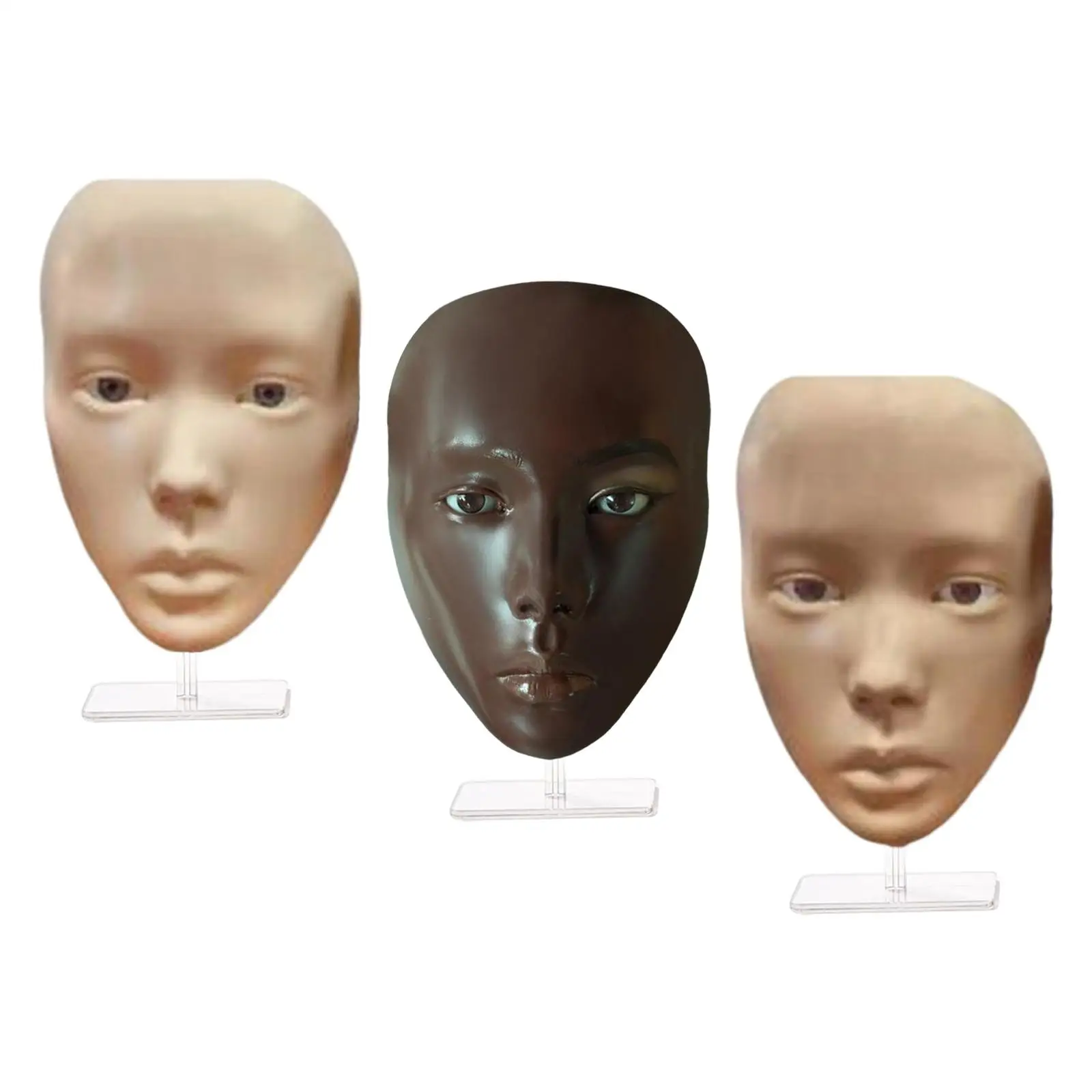 3D Reusable Makeup Practice Face Plate Silicone Makeup Mannequin