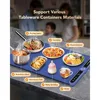 Warming Mat for Food, Electric Warming Tray with 9 Level Adjustable Temperature & 6 Hours Timer,Foldable Portable Food Warmer 2