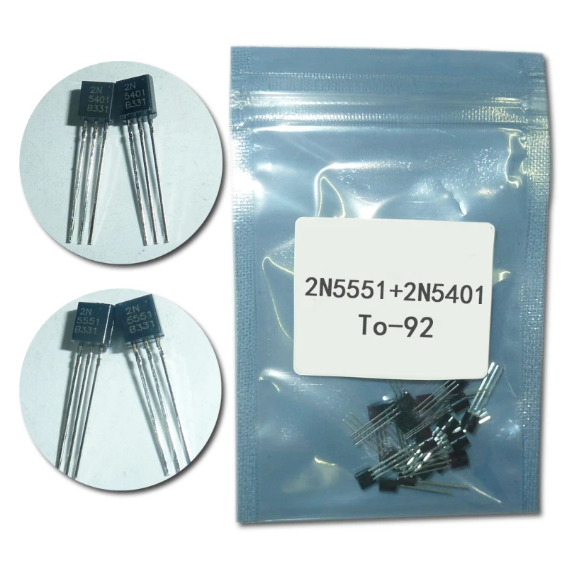 Transistor DIP 2N5551 2N5401 5551 5401 TO-92 50pcs/lot bjt transistor transistors kit triac transistor
