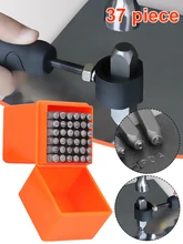 

37pcs Alphabet Number Stamping Punch Steel Die Letter&Digital Punch Stamp Pressing Kit For DIY Metal Belt Leather Craft Tool
