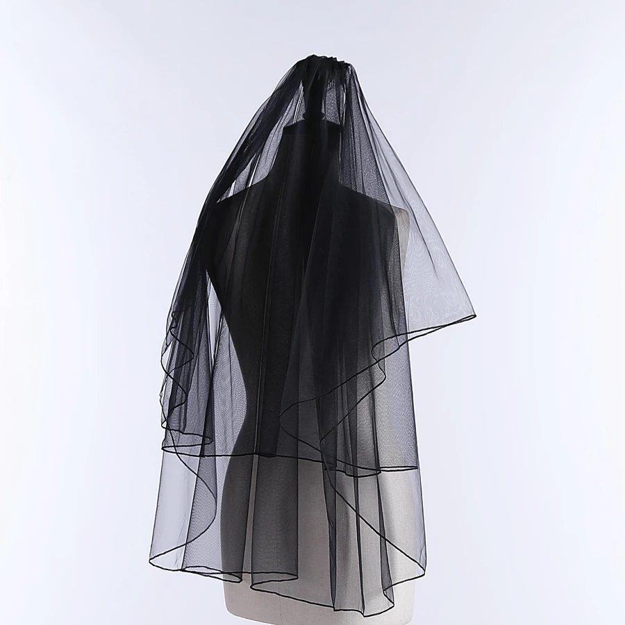 Bridal Veil Wedding Veils Black Bridal Veils With Comb Simple Style