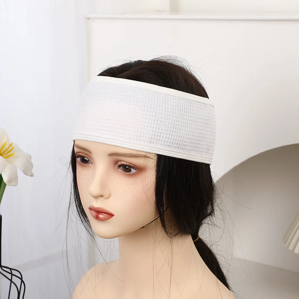 10 Stück personalisiertes Monogramm-LOGO, weiße Spa-Stirnbänder, Haar-Turban, Schönheitssalon, Badezimmer, 100 % Baumwolle, weich, saugfähig – Detail 8