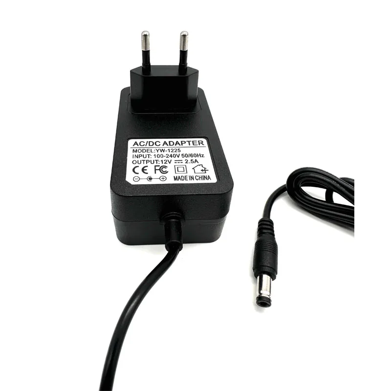 12V 2.5A Power Adapter 2500mA Power Supply Charger For 12V Analog DVR NVR HVR CCTV Monitor Security Camera/RGB LED Strip Lights 4