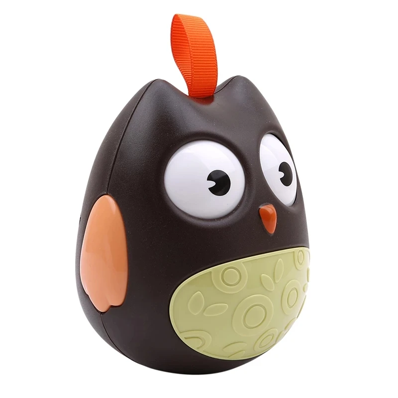 1 Pcs Cute Animal Owl Dog Rattles Toys Tumbler Fun Toy With Bell Toys Gifts Dog Puppy Tumbler Educational Toys With Bell