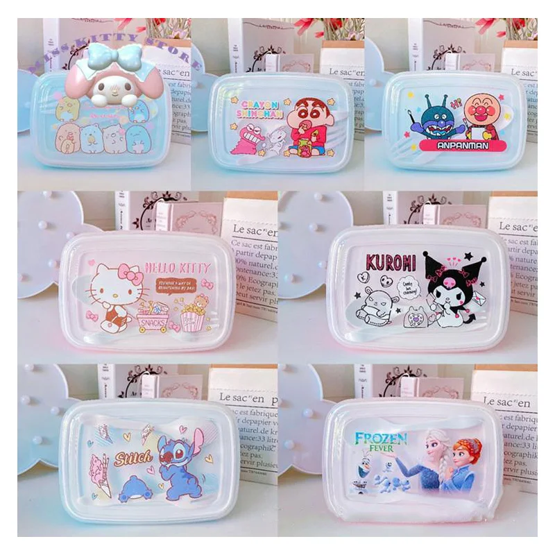 

Sanrio Kuromi Hellokitty Cinnamoroll Mymelody Children's Lunch Box Microwave Oven Heating Fresh-Keeping Box Student Lunchbox
