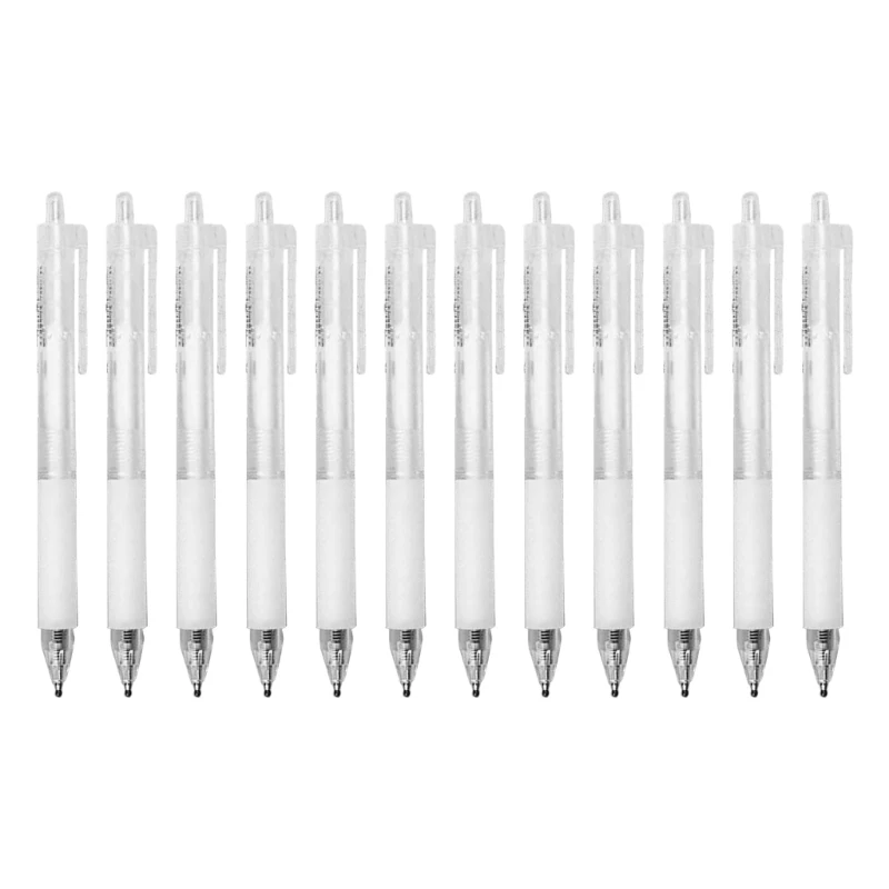 

12 Pcs Retractable Ballpoint Pen Point Gel Ink Pen Quick Dry Drawing Pen for Writing School Office Supplies