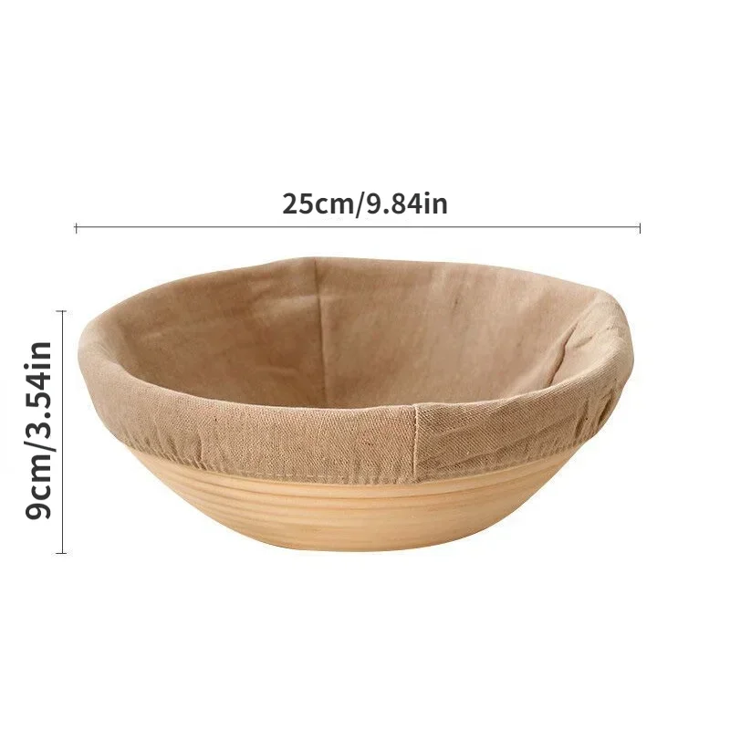 Rattan Bread Proofing Basket Oval Natural Rattan Wicker Dough Fermentation Sourdough Banneton Bread Basket Baking Tools