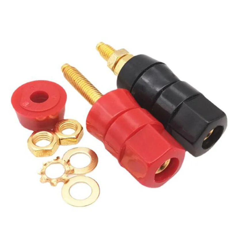 Description Picture 3 of item5pair(5 black+5 red) Terminals Red Black Connector Amplifier Terminal Binding Post Banana Speaker Plug Jack Adapter Socket B4