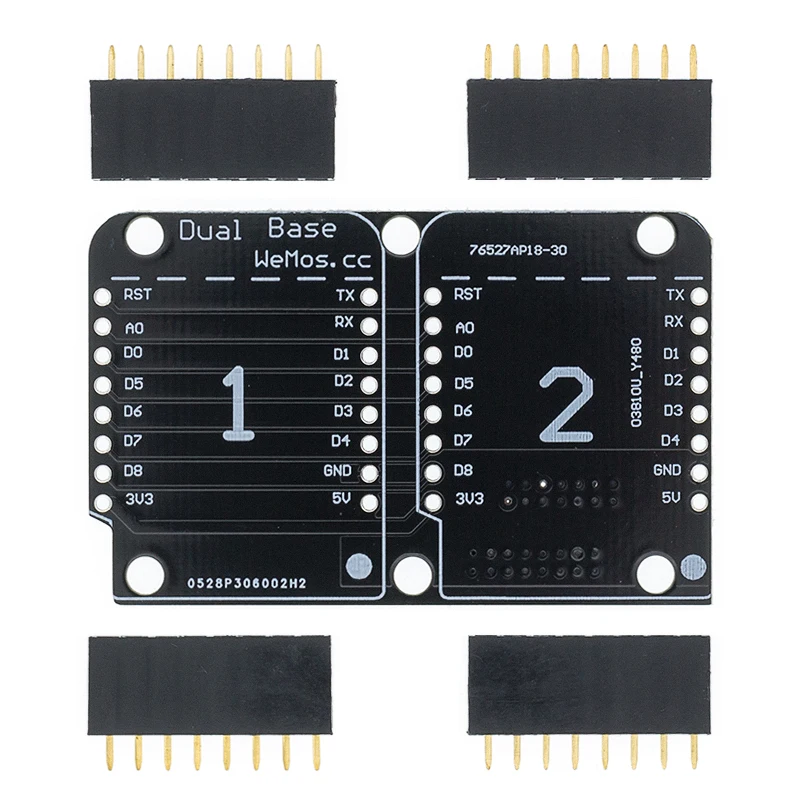 

Double Socket Dual Base Shield for D1 Mini NodeMCU ESP8266 Diy PCB D1 Expansion board H71