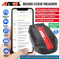 ANCEL BD500 obd2 Bluetooth 5.0 Scanner All System Car Code Reader with EPB /Throttle Learning for VW Audi Service Seat Skoda 1