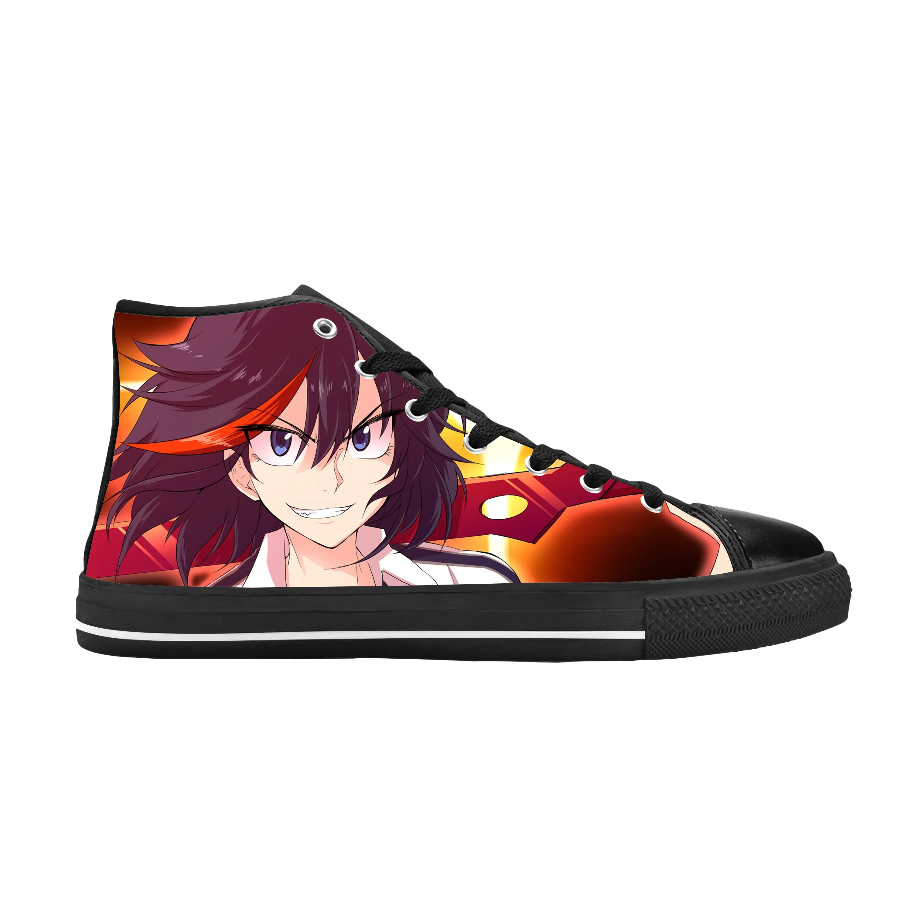 

Hot Japanese Anime Manga KILL la KILL Matoi Ryuko Casual Cloth Shoes High Top Comfortable Breathable 3D Print Men Women Sneakers