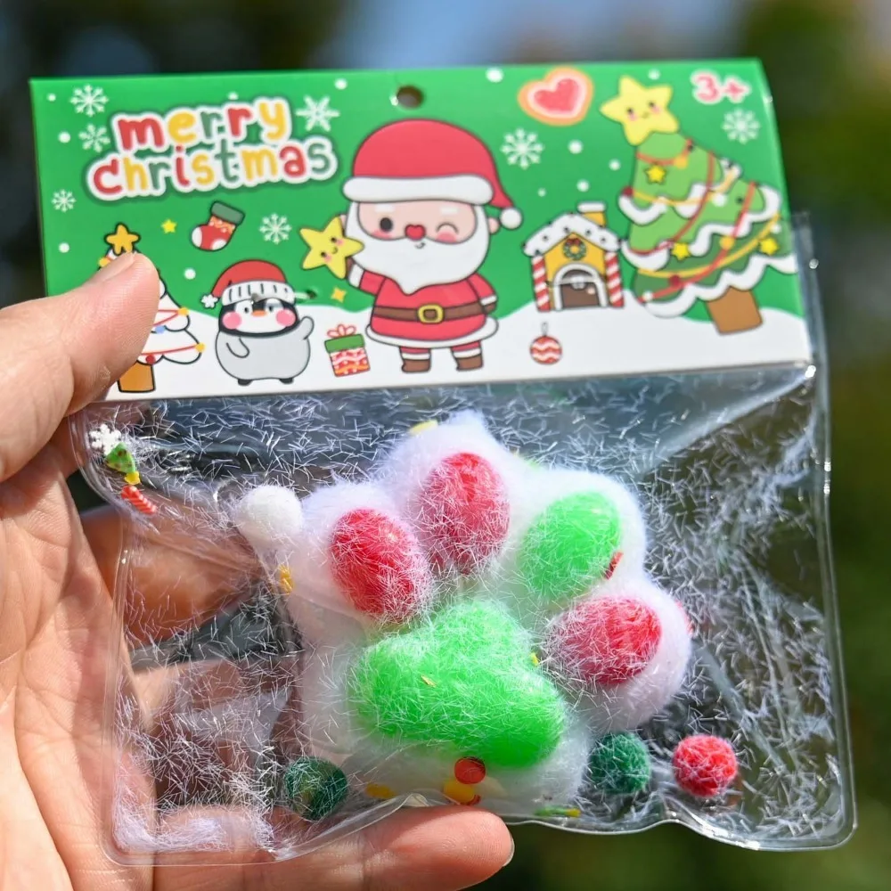 Kawaii Cat Paw Mochi Squishy Fidget Toys Cute Plush Sensory Silicone Slow Rebound Pinch Decompression Toy Stress Release Toys 6