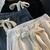 Trendy Men's Casual Wide Leg Straight Cut Winter Corduroy Sweatpants Loose Fit Youthful Sle mid Waist Long Pants