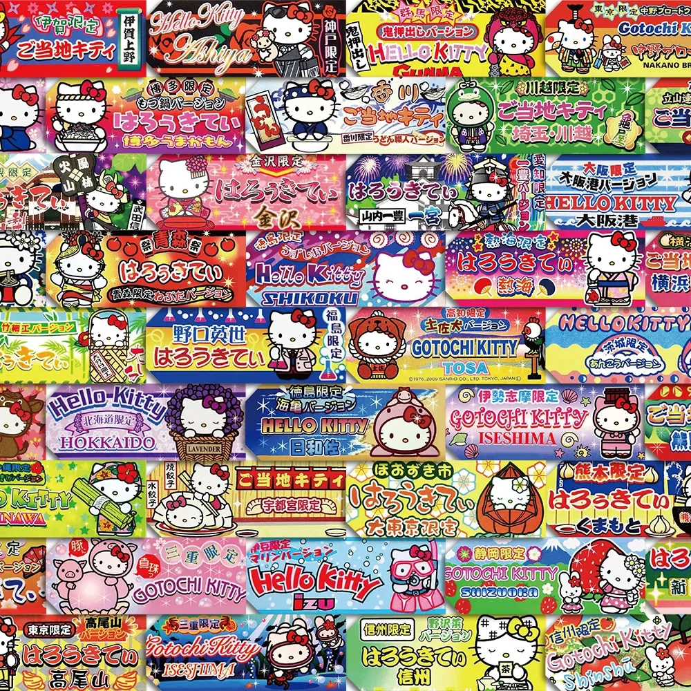 10/30/60pcs Kawaii Cartoon Hello Kitty Anime Labels Sealing Stickers Laptop Phone Suitcase Diary Decoration Sticker Kids Toys 500pcs halloween pumpkin ghost stickers 1inch packaging sealing label sticker gift stickers labels horror creation decoration