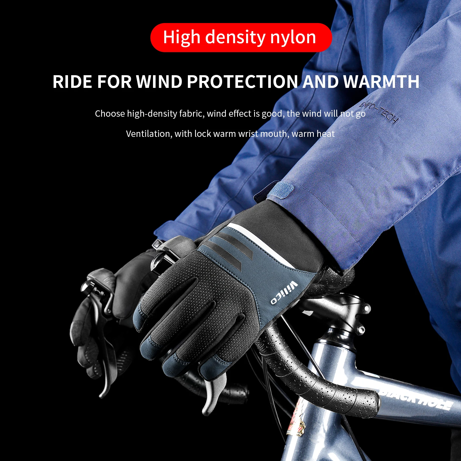 Winter Men'S Gloves Full Windproof Sports Riding Touchscreen Hiking Motorcycle Ski Non-Slip Warm Women Cycling Gloves 5